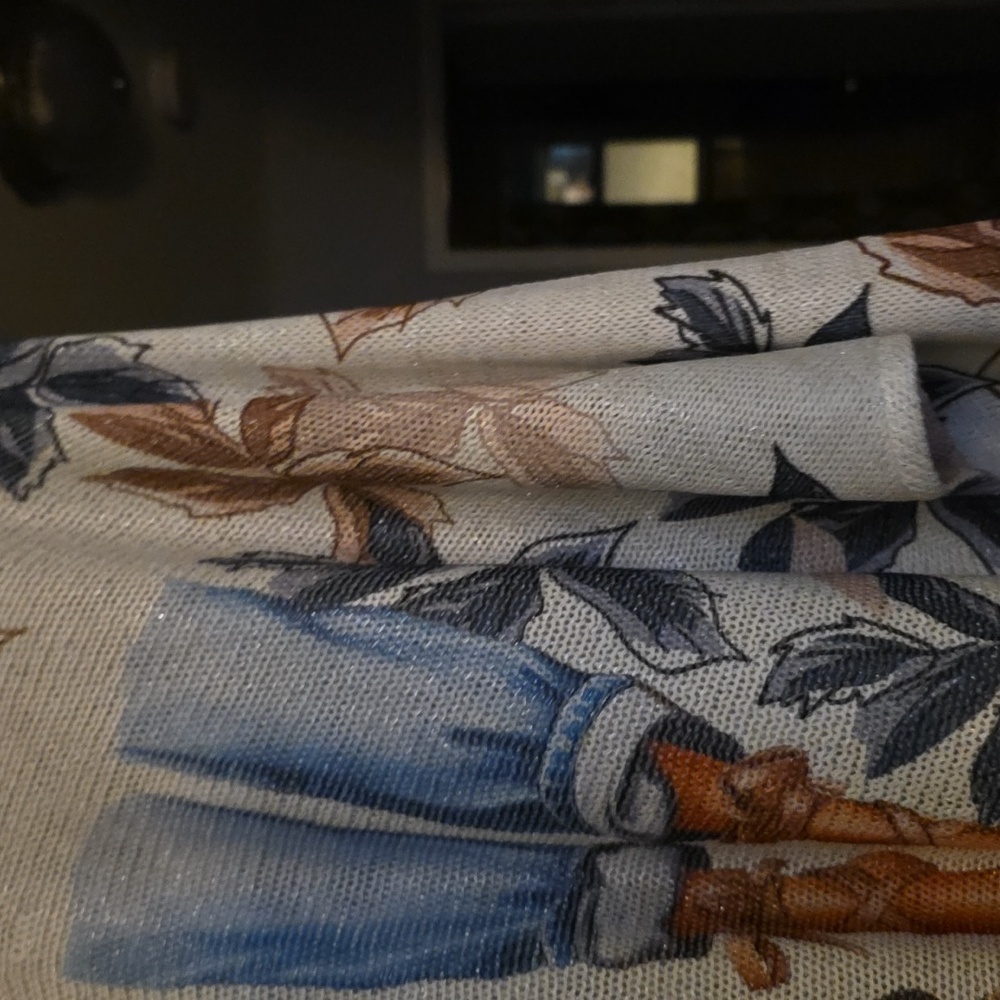 Floral Patchwork Knit Top From Italy - image 4